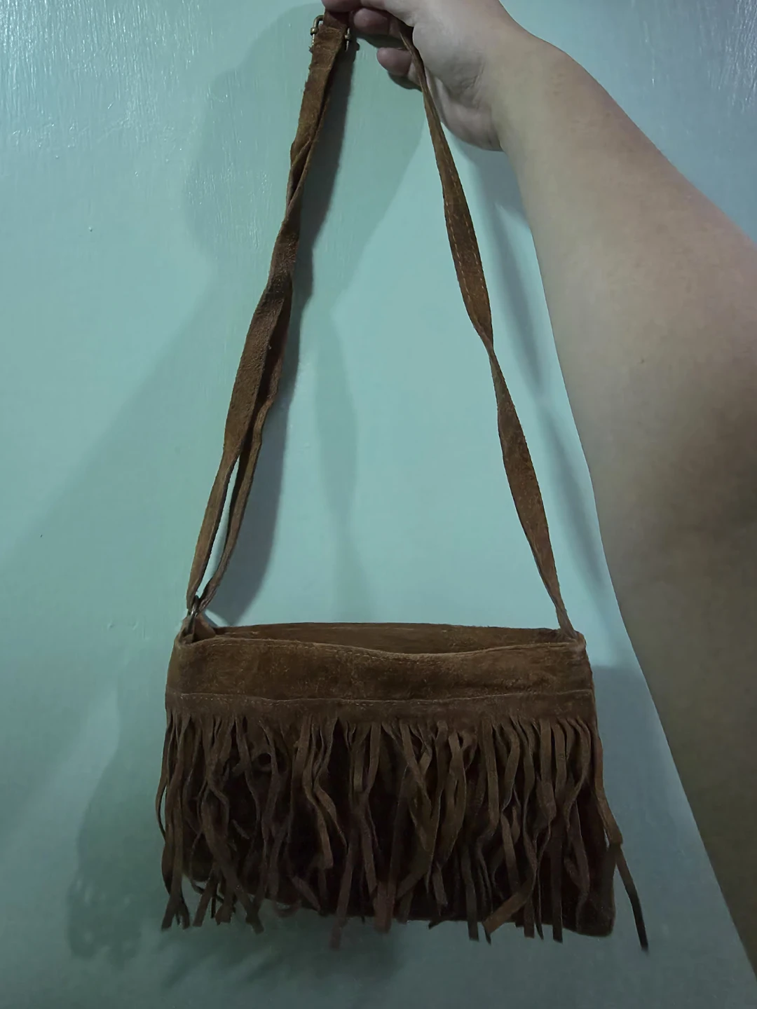 Brown Suede Fringe Crossbody Bag ⚽️ - photo 2