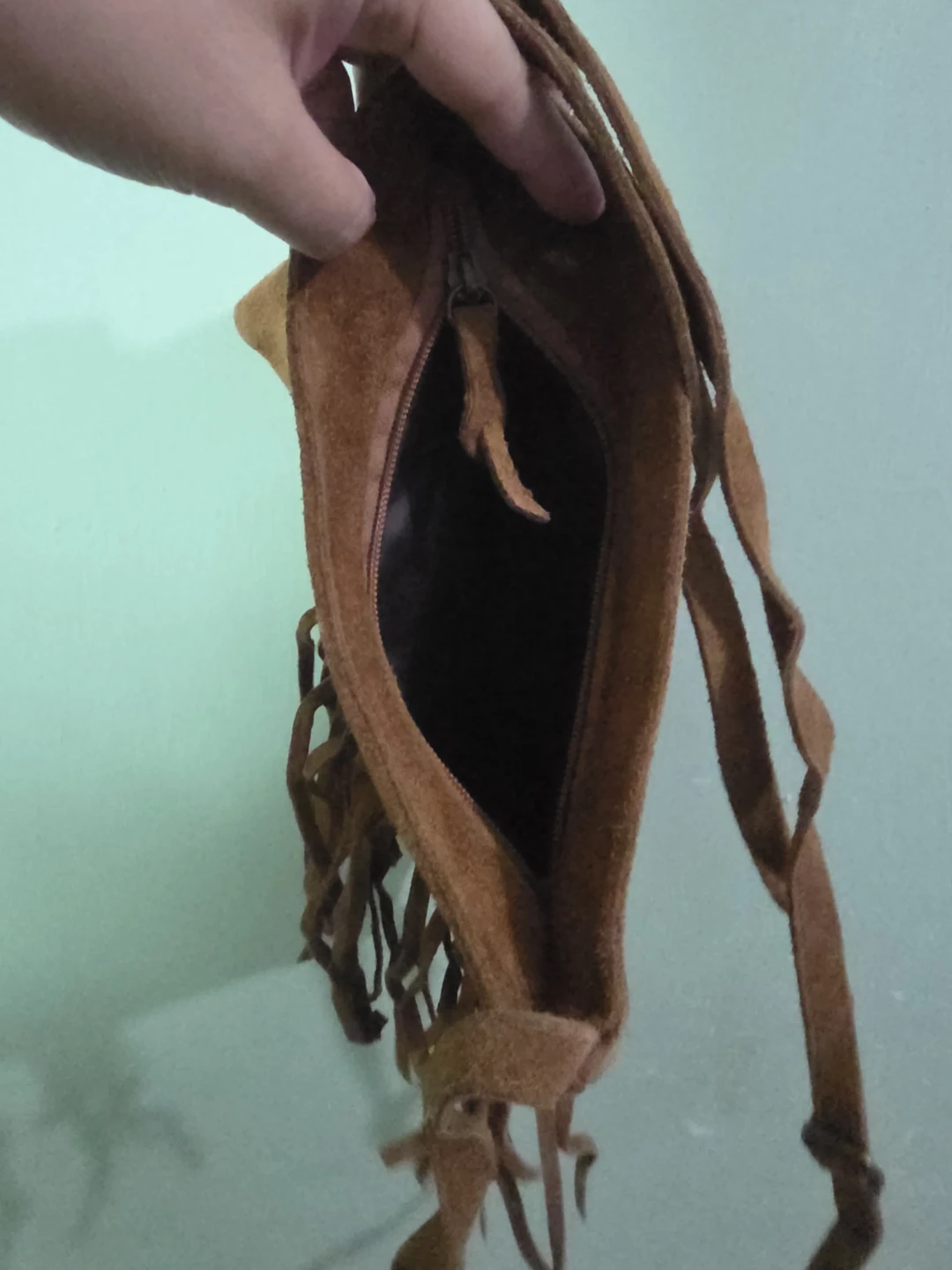 Brown Suede Fringe Crossbody Bag ⚽️ - photo 3