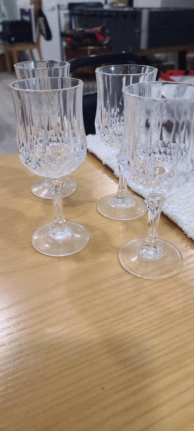 Set of 16 Clear Crystal Wine Glasses - photo 2