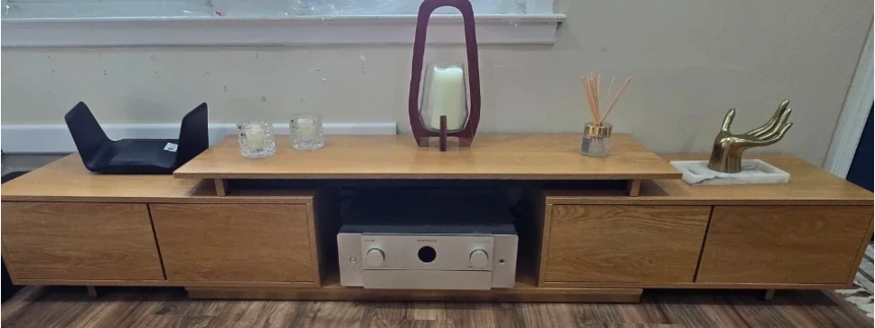 5ft-9ft Extendable Media Console TV Stand with Storage