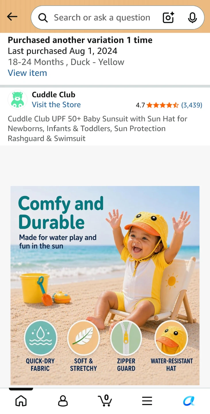 Cuddle Club Baby Sunsuit with Hat - photo 2