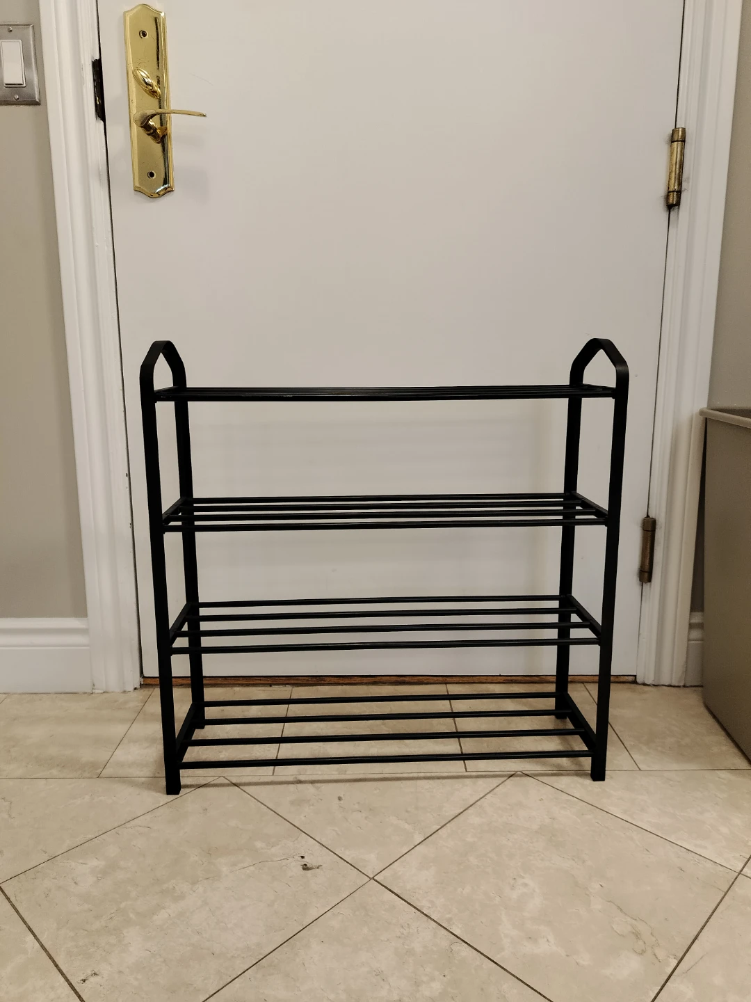 Black 4-Tier Shoe Rack