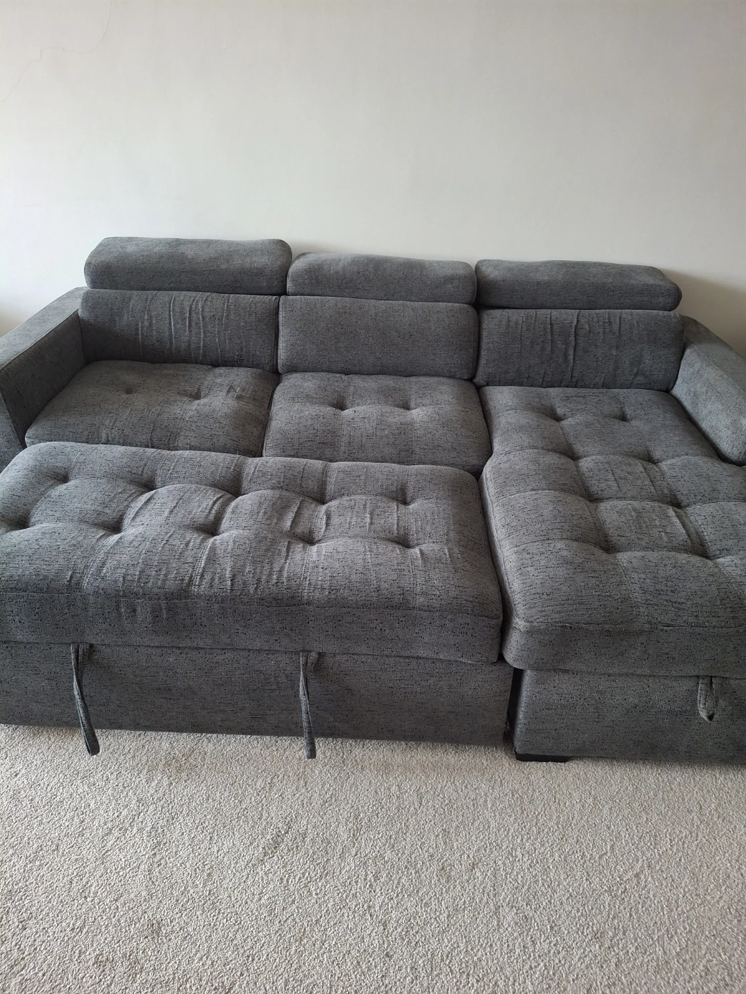 Grey L Shaped Pullout Couch with storage  ▪︎ PICKUP BY JULY 3RD - photo 2