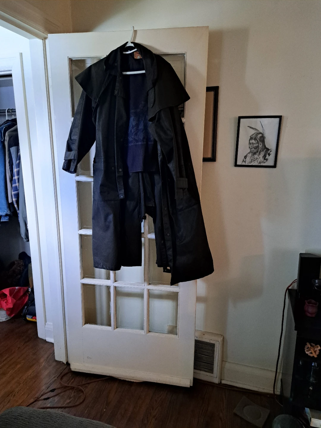 Black Waxed Duster Coat - photo 2