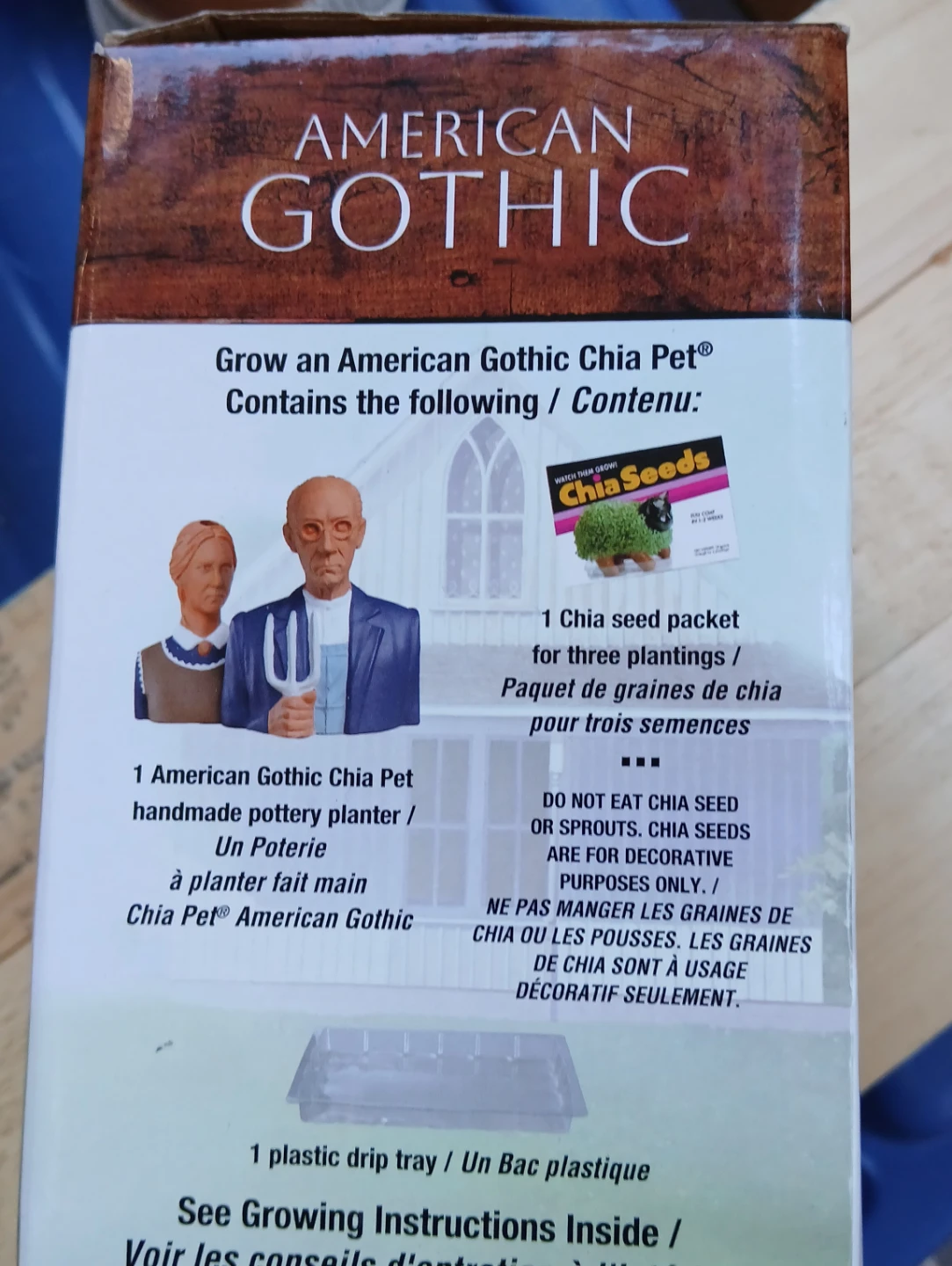 American Gothic Chia Pet Handmade Decorative Planter - photo 2
