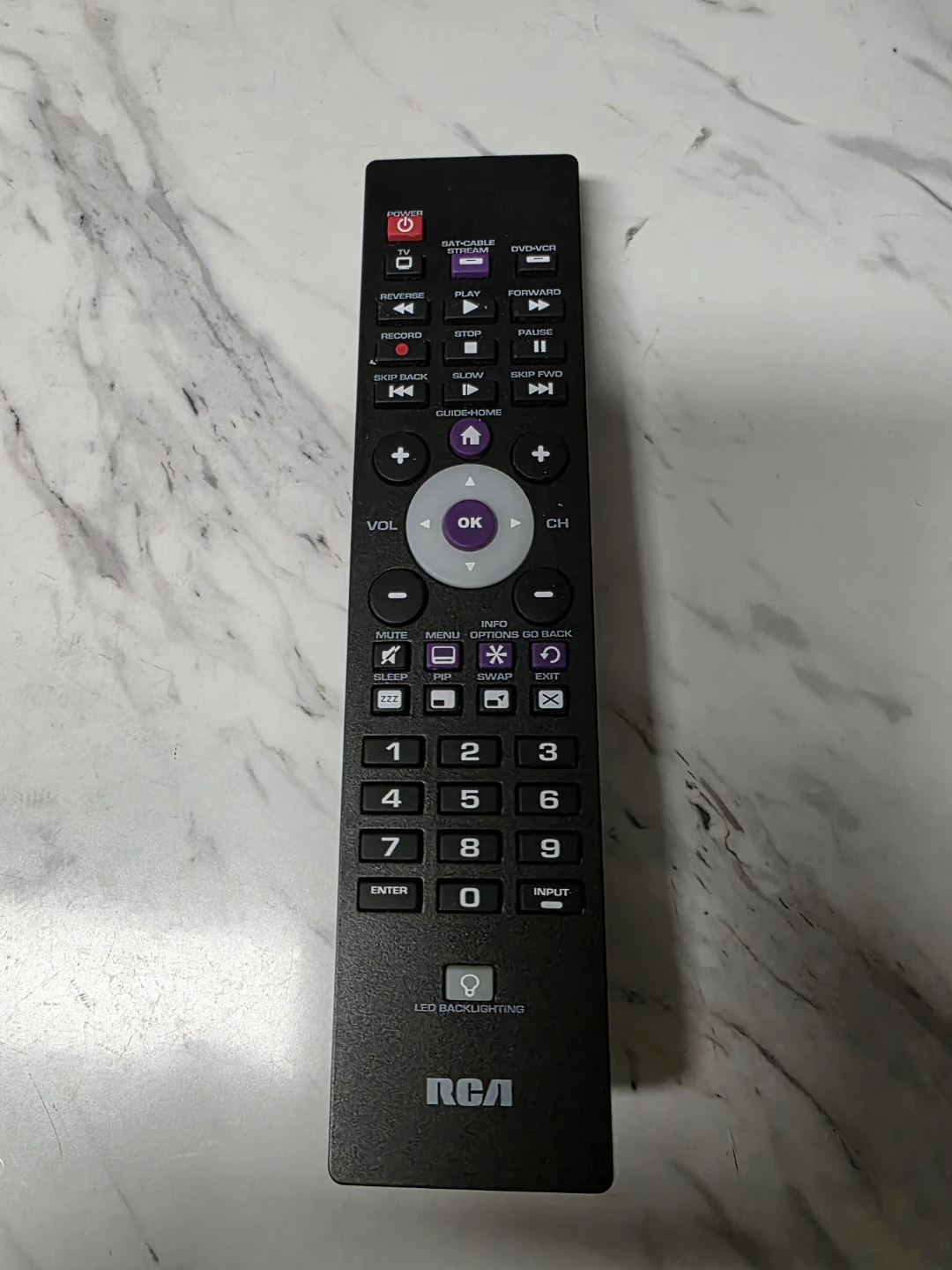 RCA Universal Remote with LED Backlighting