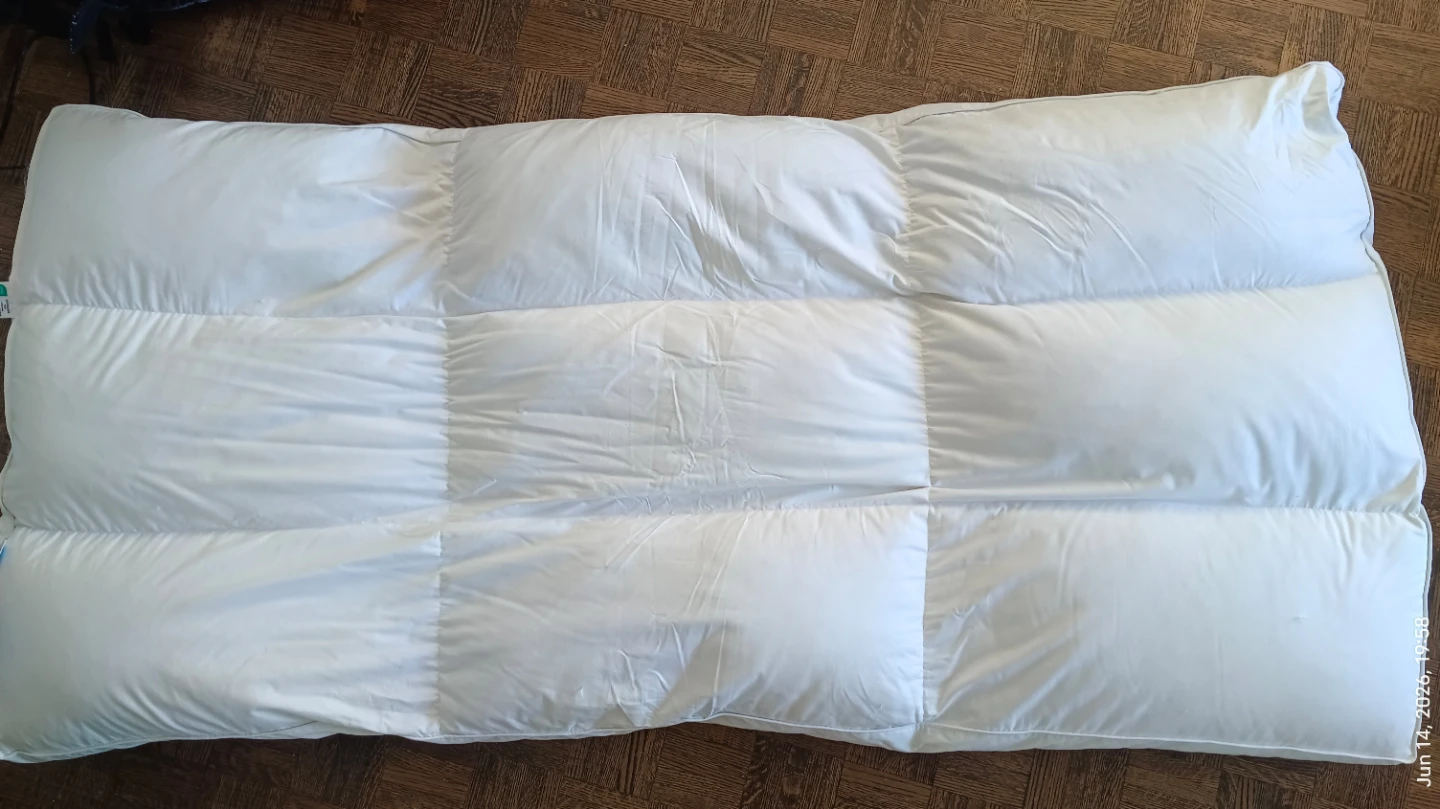 Down Featherbed mattress topper -- Twin size