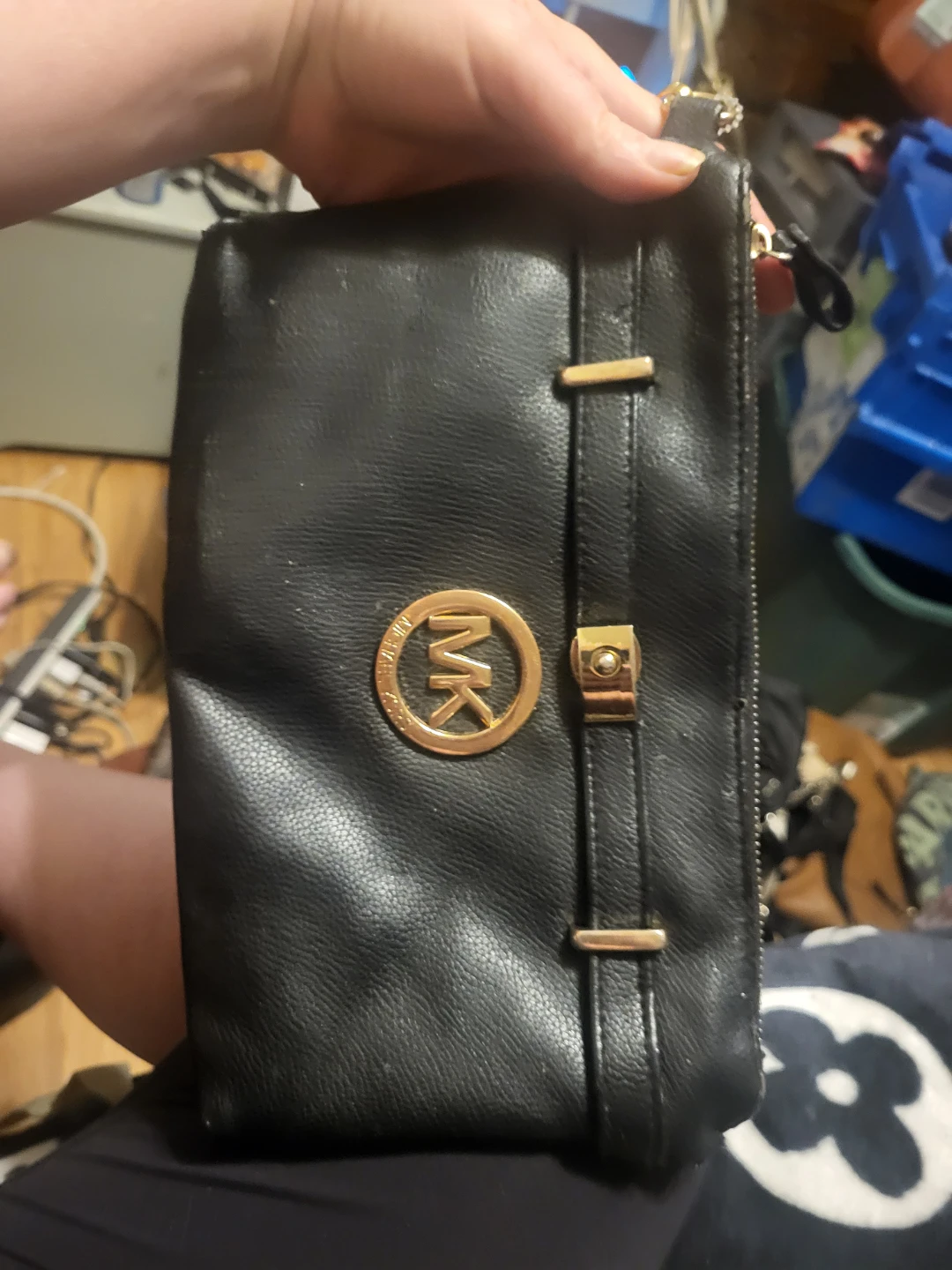 Michael Kors Black Leather Clutch Wallet