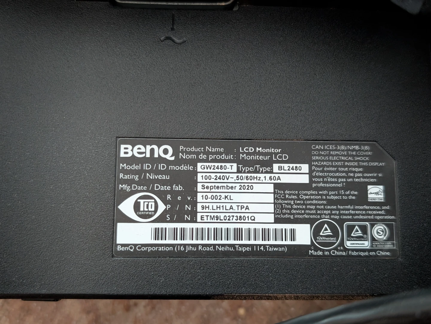 BenQ GW2480-T 24" LCD Monitor - photo 3