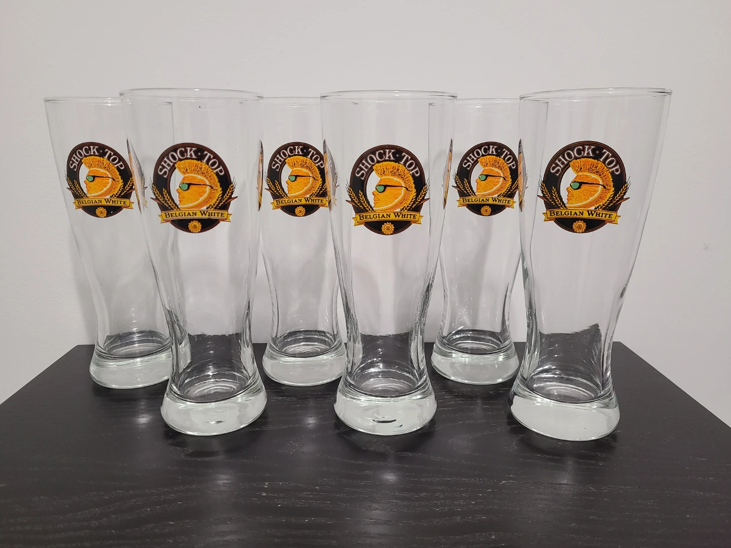 Shock Top Belgian White Beer Glasses + Free Glass Beer Steins