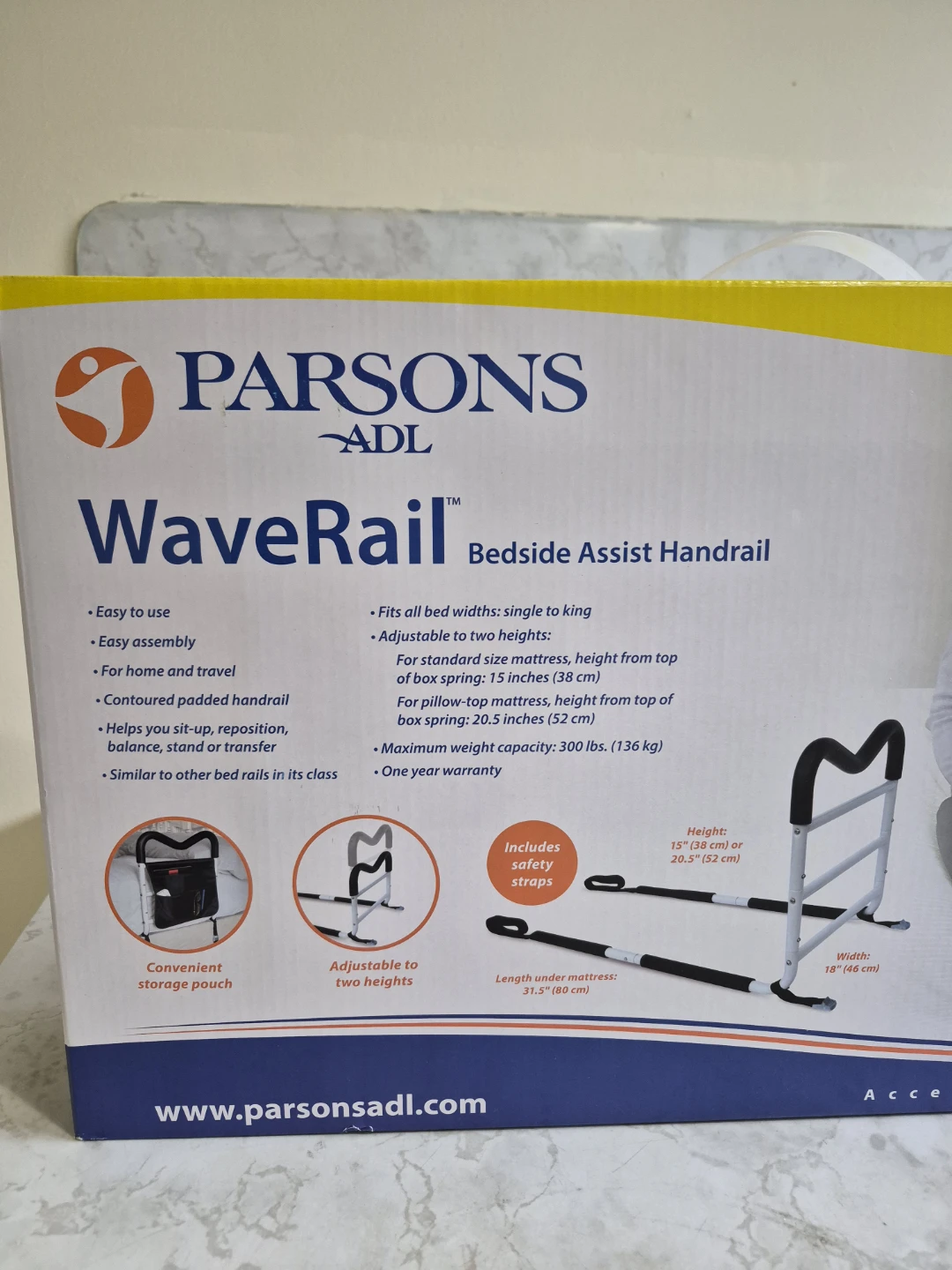 Parsons ADL WaveRail Bedside Assist Handrail - photo 3