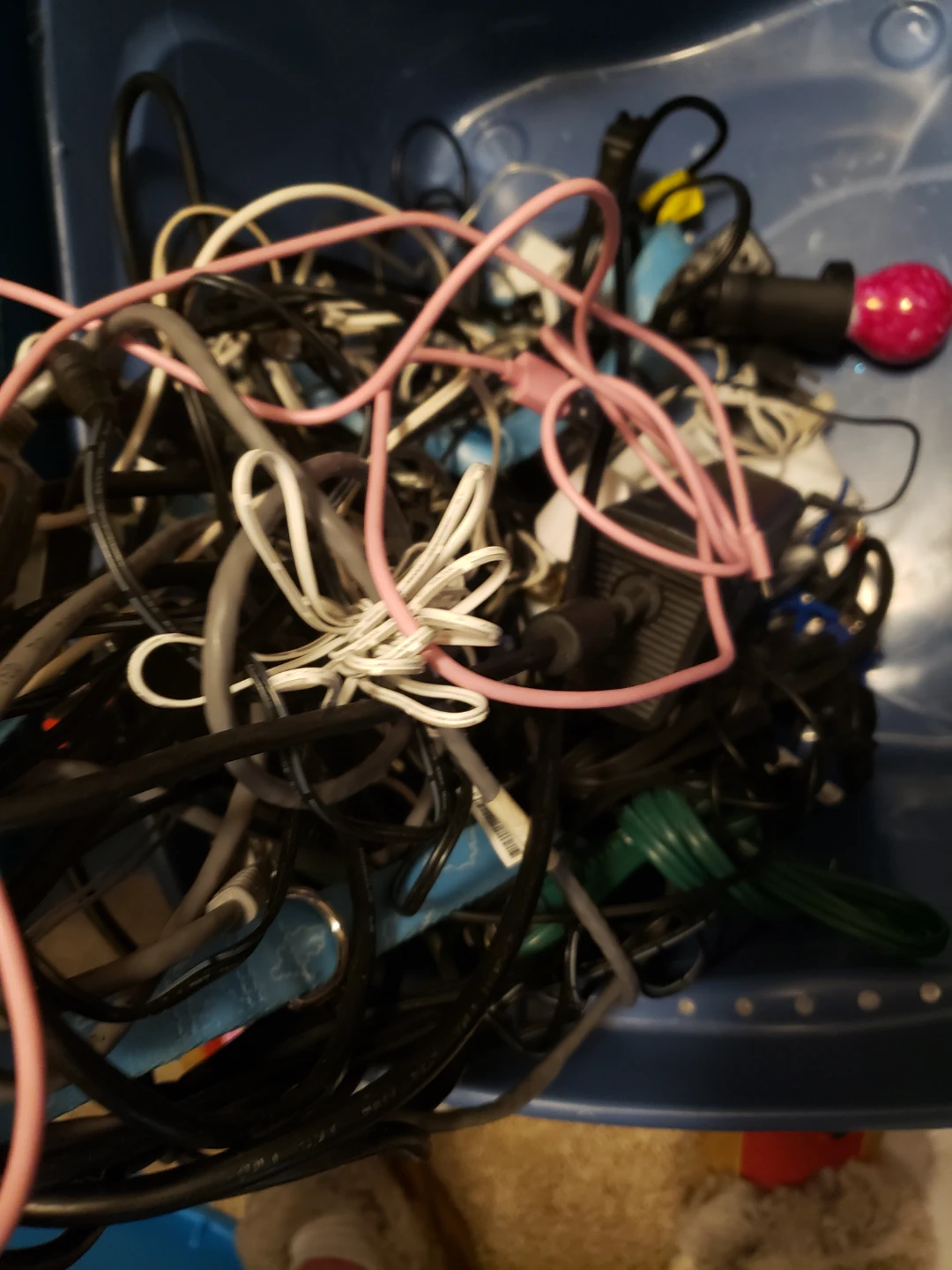 Bundle of Assorted Computer Cables and Power Adapters - photo 2