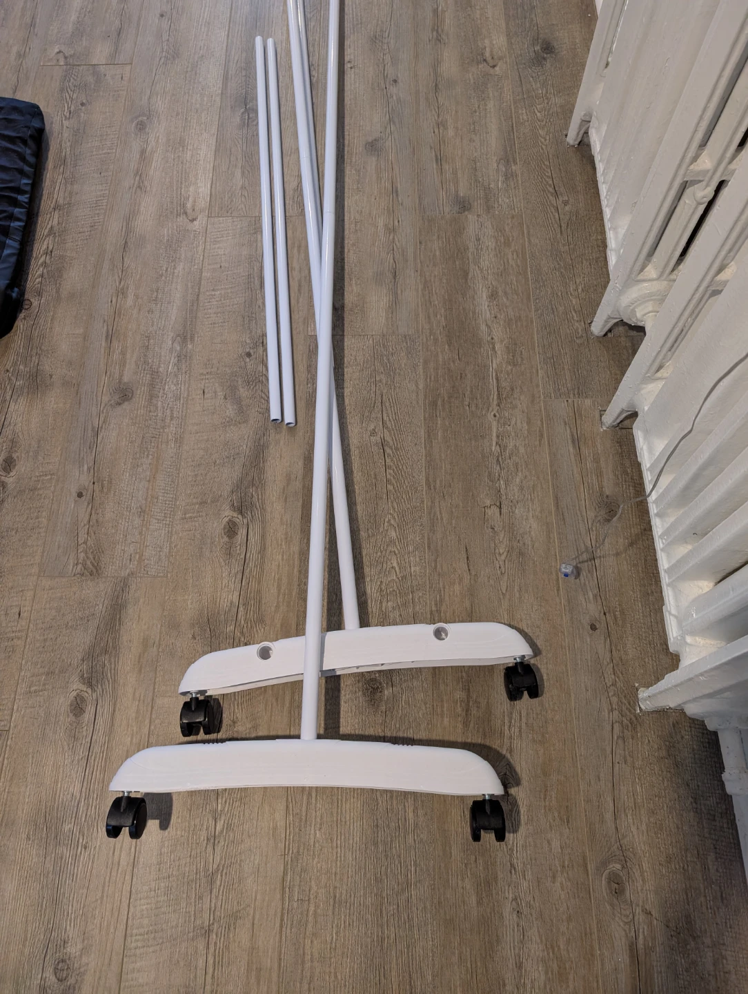 White Portable Display Stand Base with Poles - photo 2