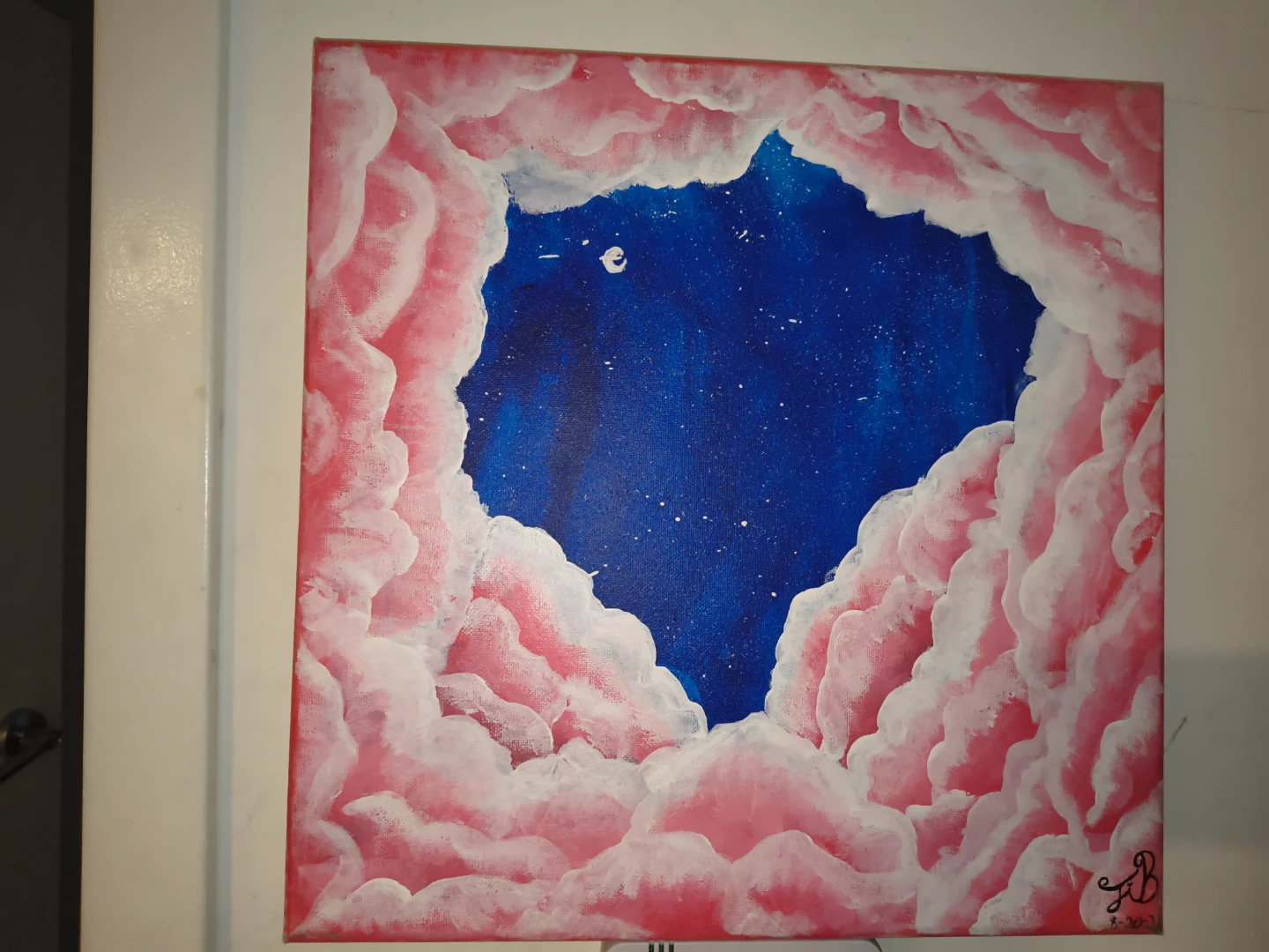 Handmade "Dreamscape" & "Skull Roses" Canvas Art - photo 2