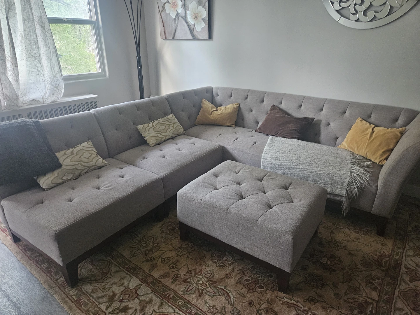 Sectional Sofa with Ottoman