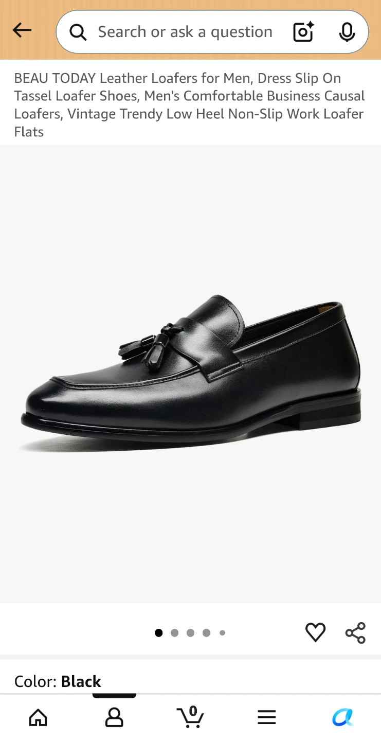 BEAU TODAY Black Leather Tassel Loafers - photo 3