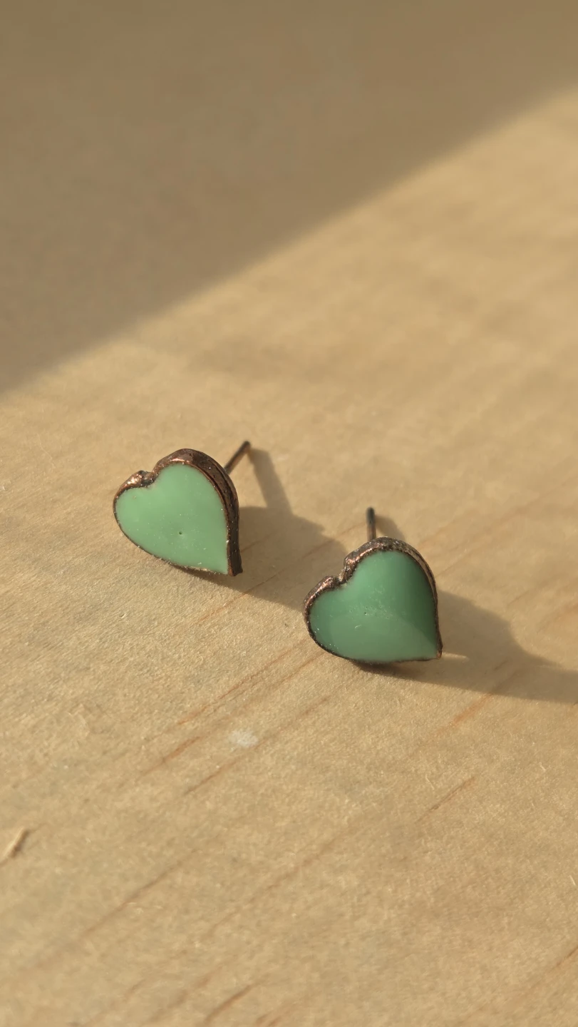 Handmade stud earrings - photo 2