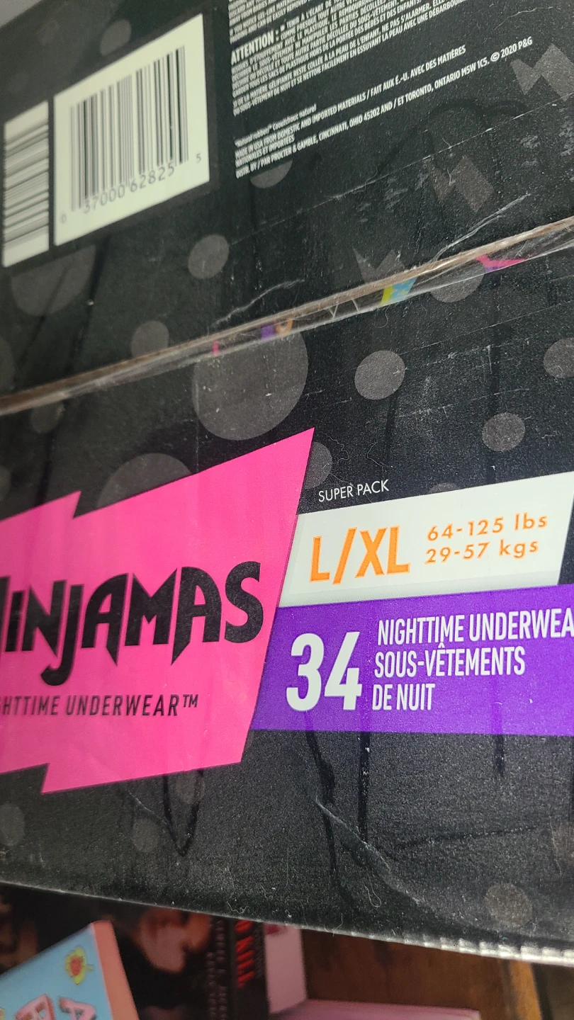 NINJAMAS Nighttime Underwear L/XL 34ct