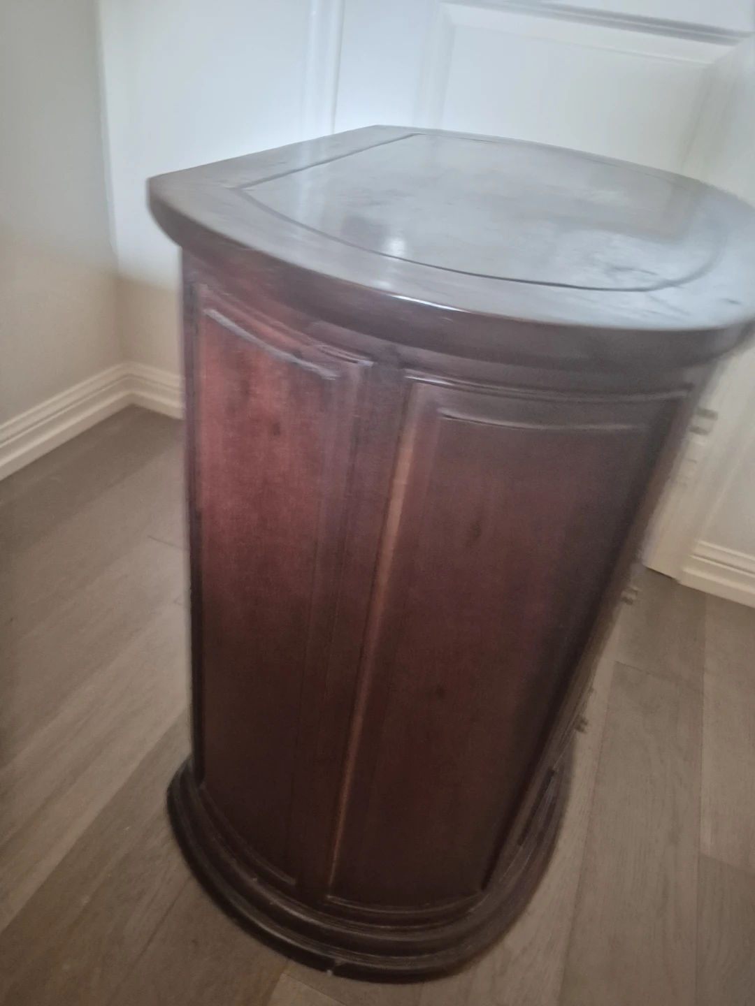 Dark Wood 3-Drawer Side Table