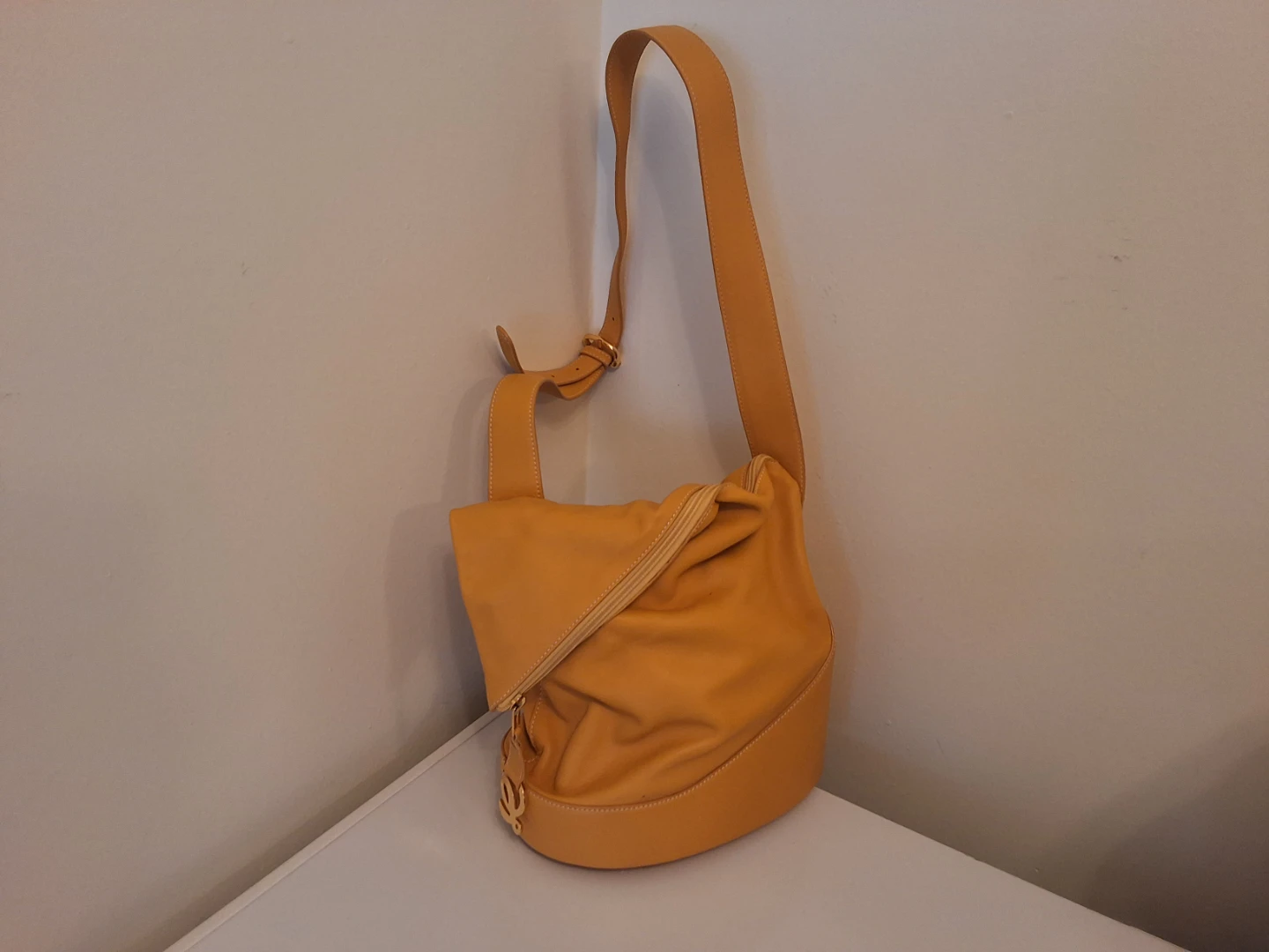 Loewe Leather Shoulder Bag with Pouch