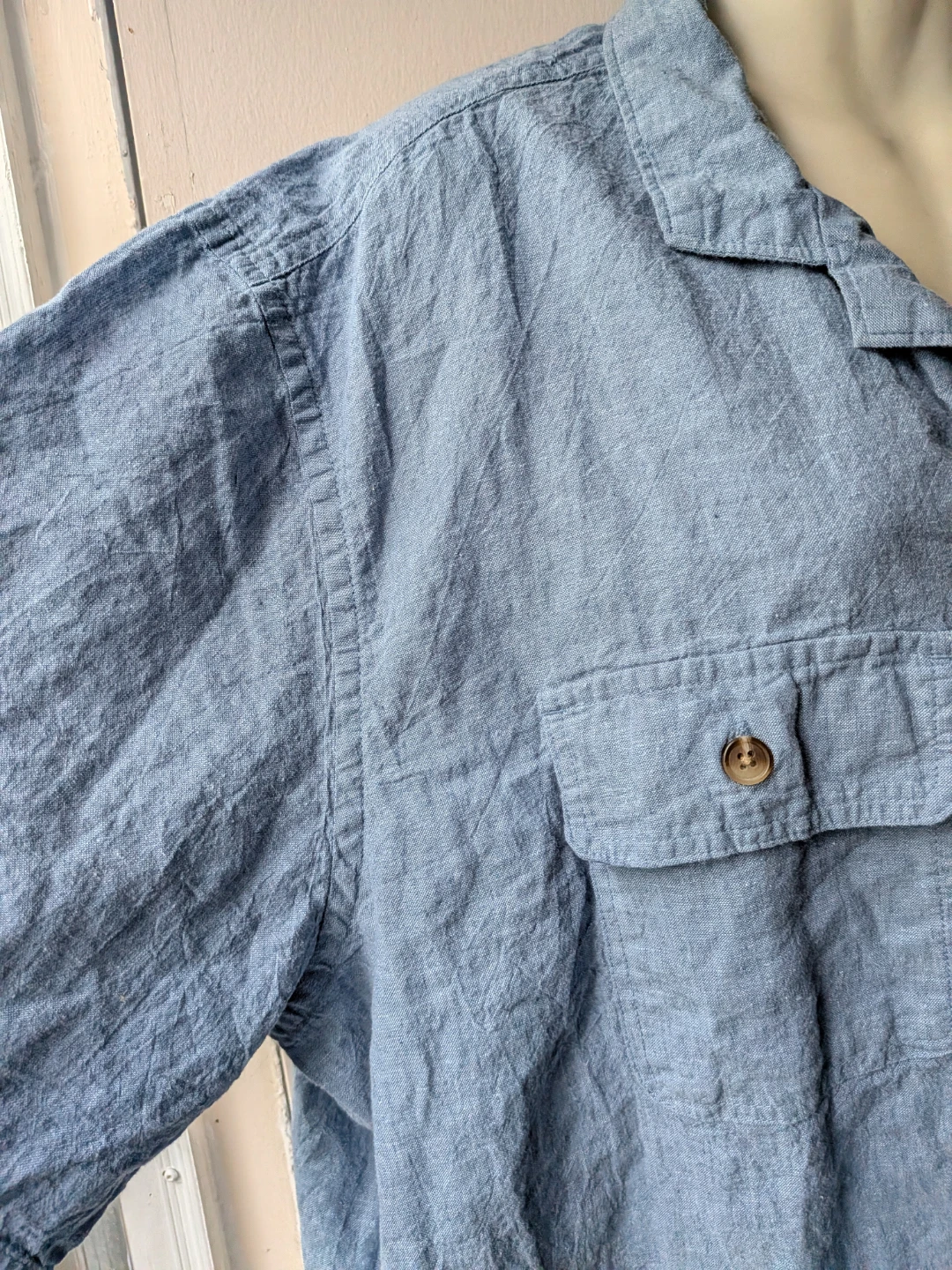 Old Navy Men's Linen Blend Short Sleeve Shirt - XXL - photo 3