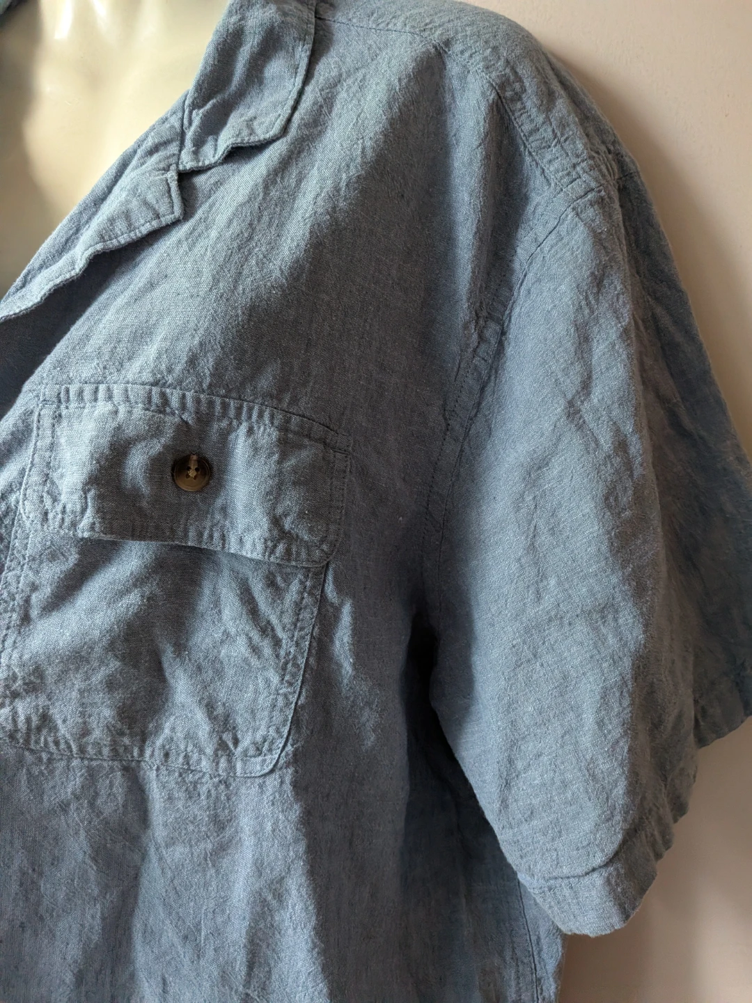Old Navy Men's Linen Blend Short Sleeve Shirt - XXL - photo 4