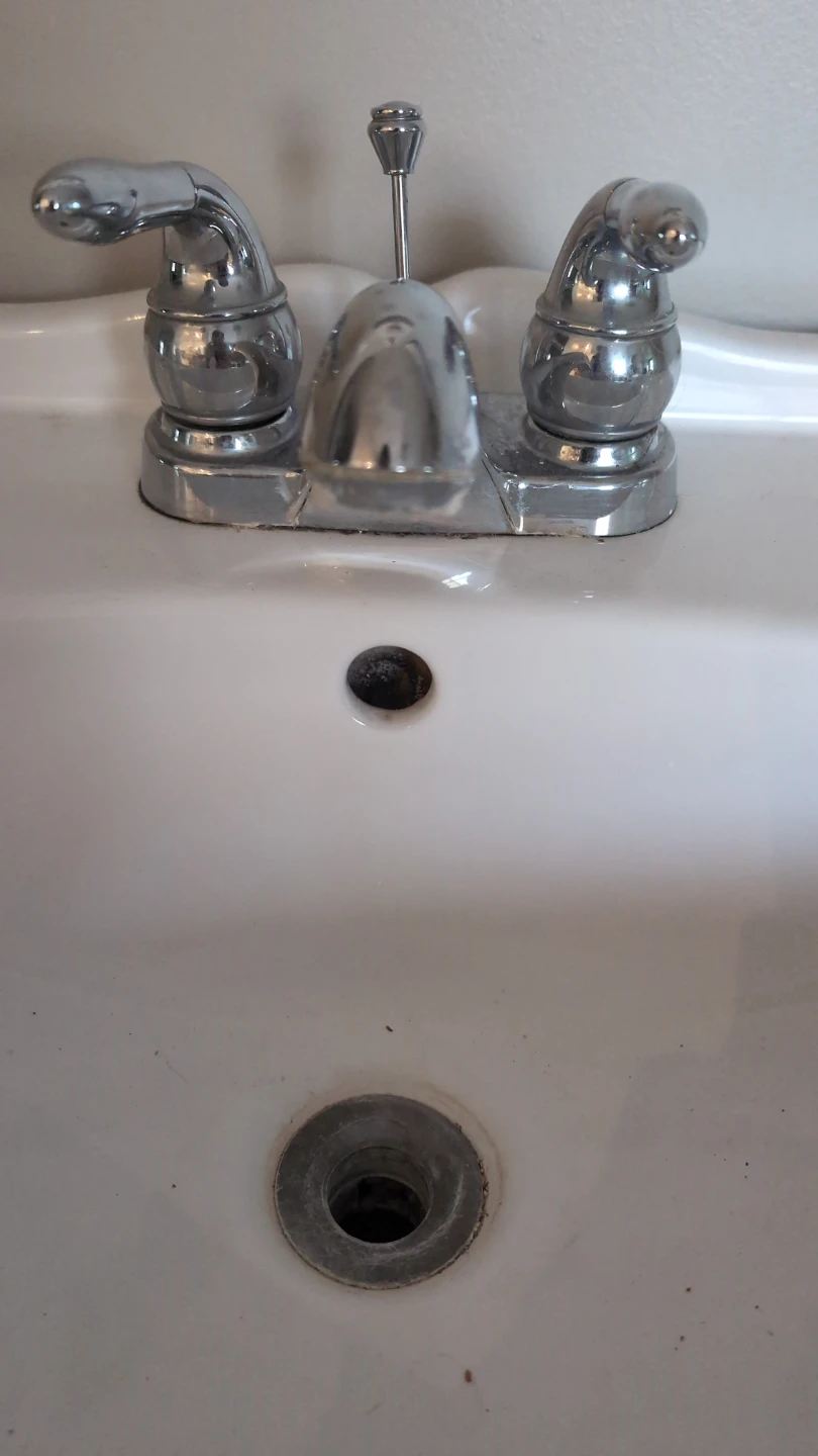 White Bathroom Vanity with Sink and Faucet - photo 3