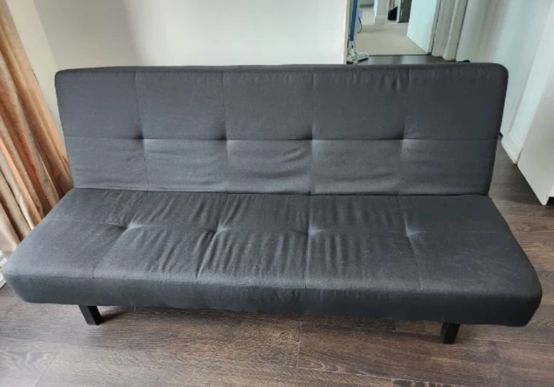 Today (IKEA) Black Futon Sofa