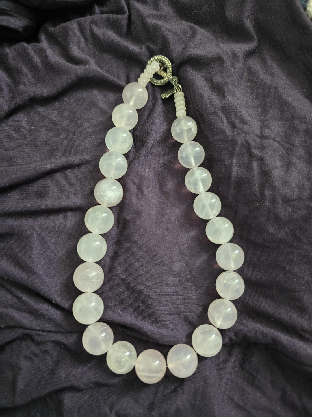 NATURAL Rose Quartz Beaded Necklace