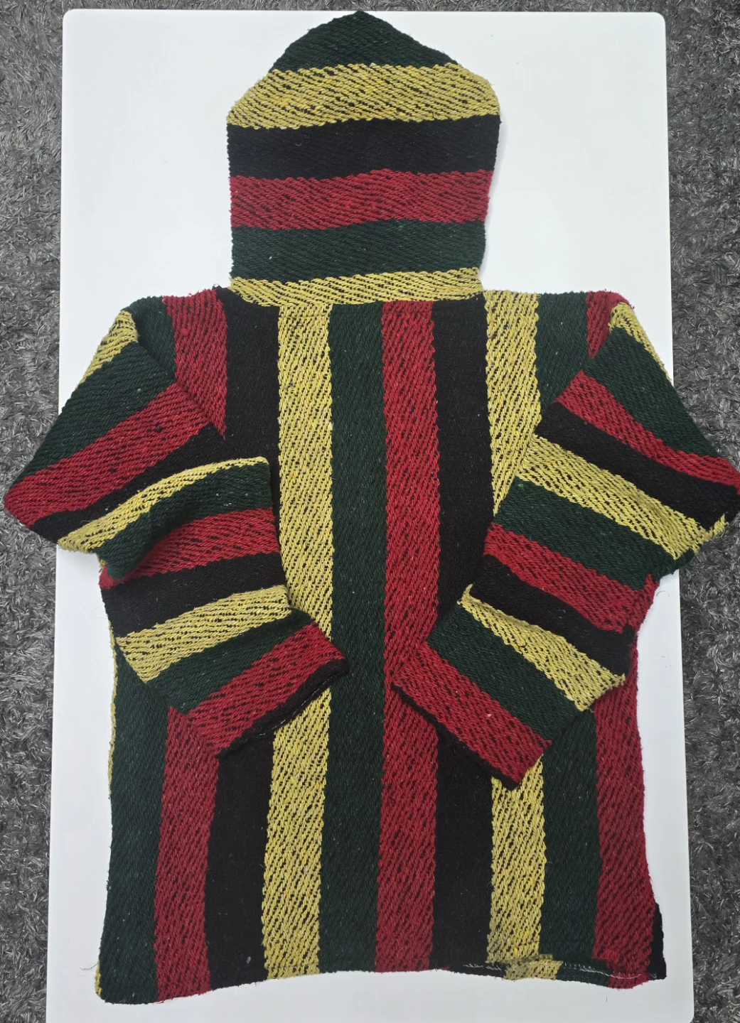 Striped Rasta Baja Hoodie For Men & Women, Vintage style Hoodie - photo 3