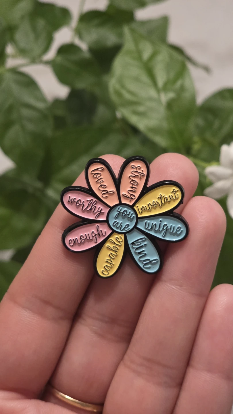 Inspirational Flower Enamel Pin