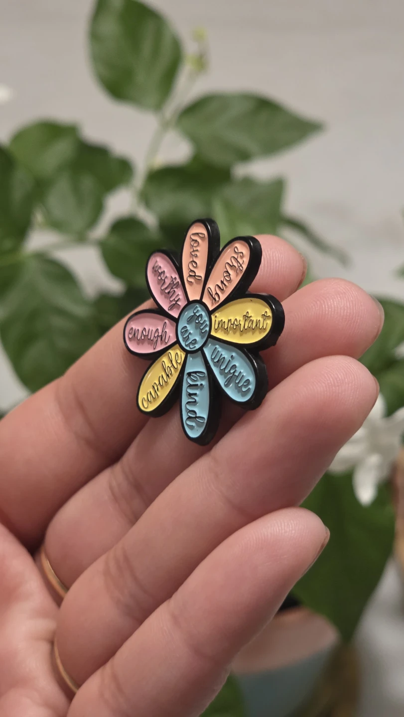 Inspirational Flower Enamel Pin - photo 2