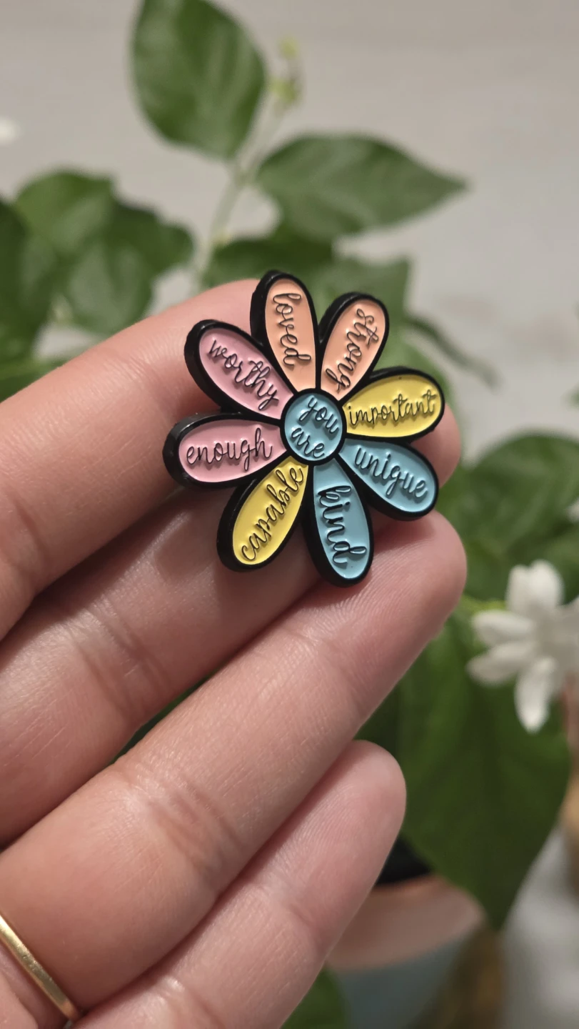 Inspirational Flower Enamel Pin - photo 3