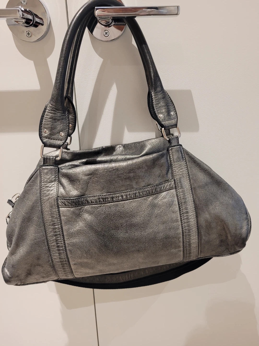 Silver Quilted Tote Bag - photo 3