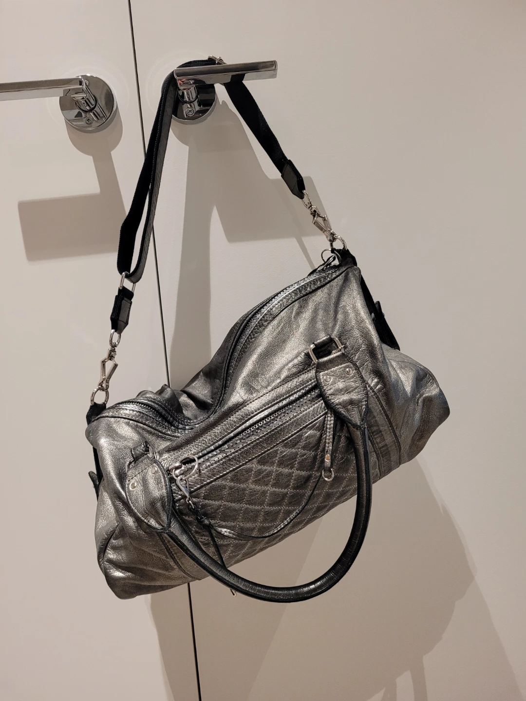Silver Quilted Tote Bag - photo 4