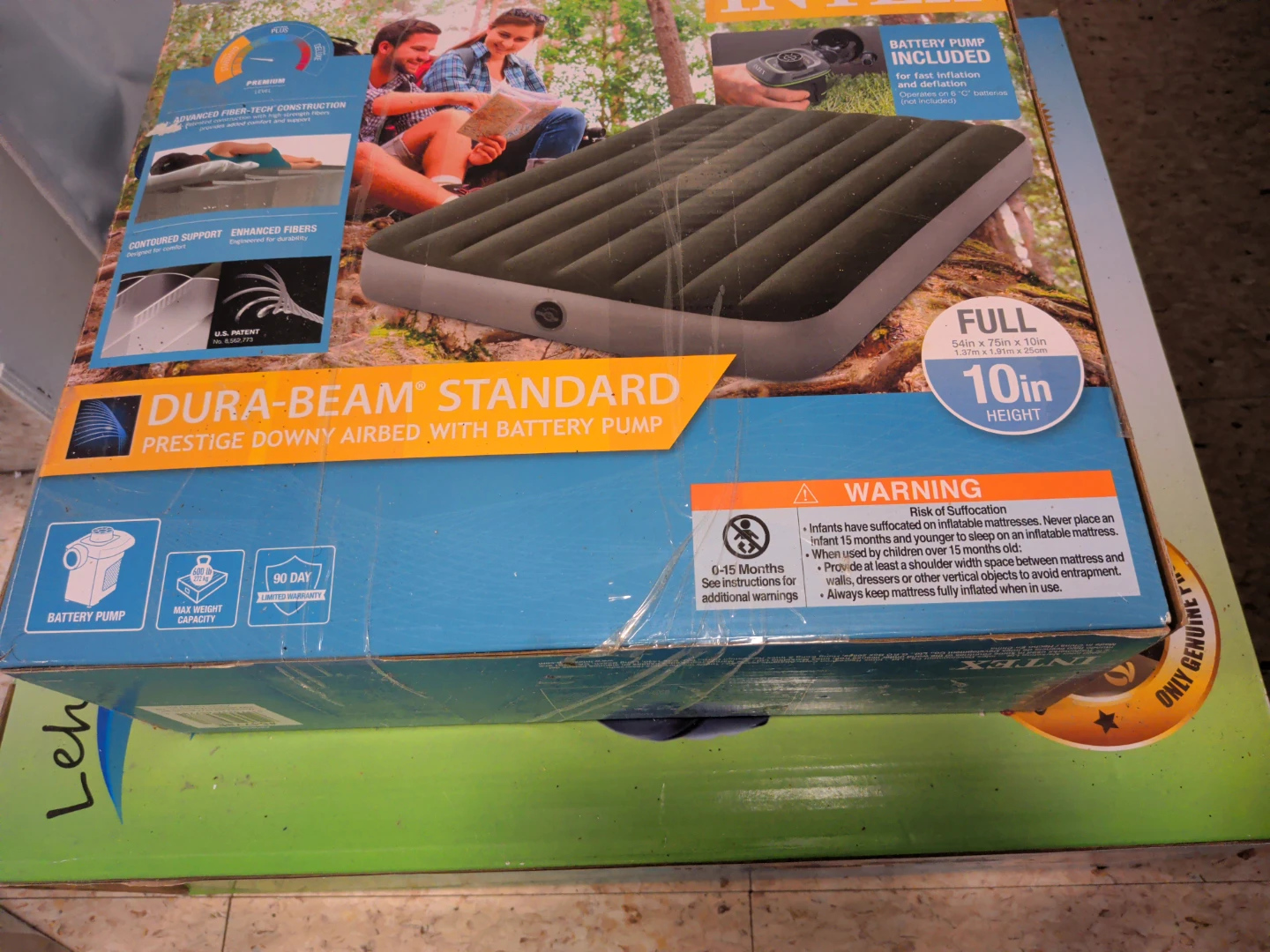 Intex Airbed Standard Full 10in Height with Battery Pump - photo 2
