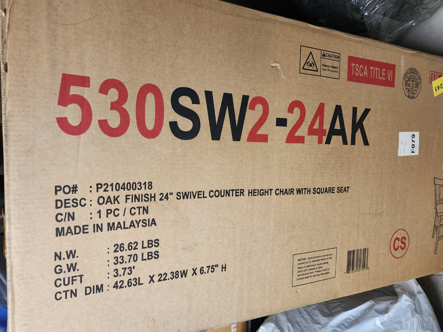Counter Height Chair (New in Box) - photo 3