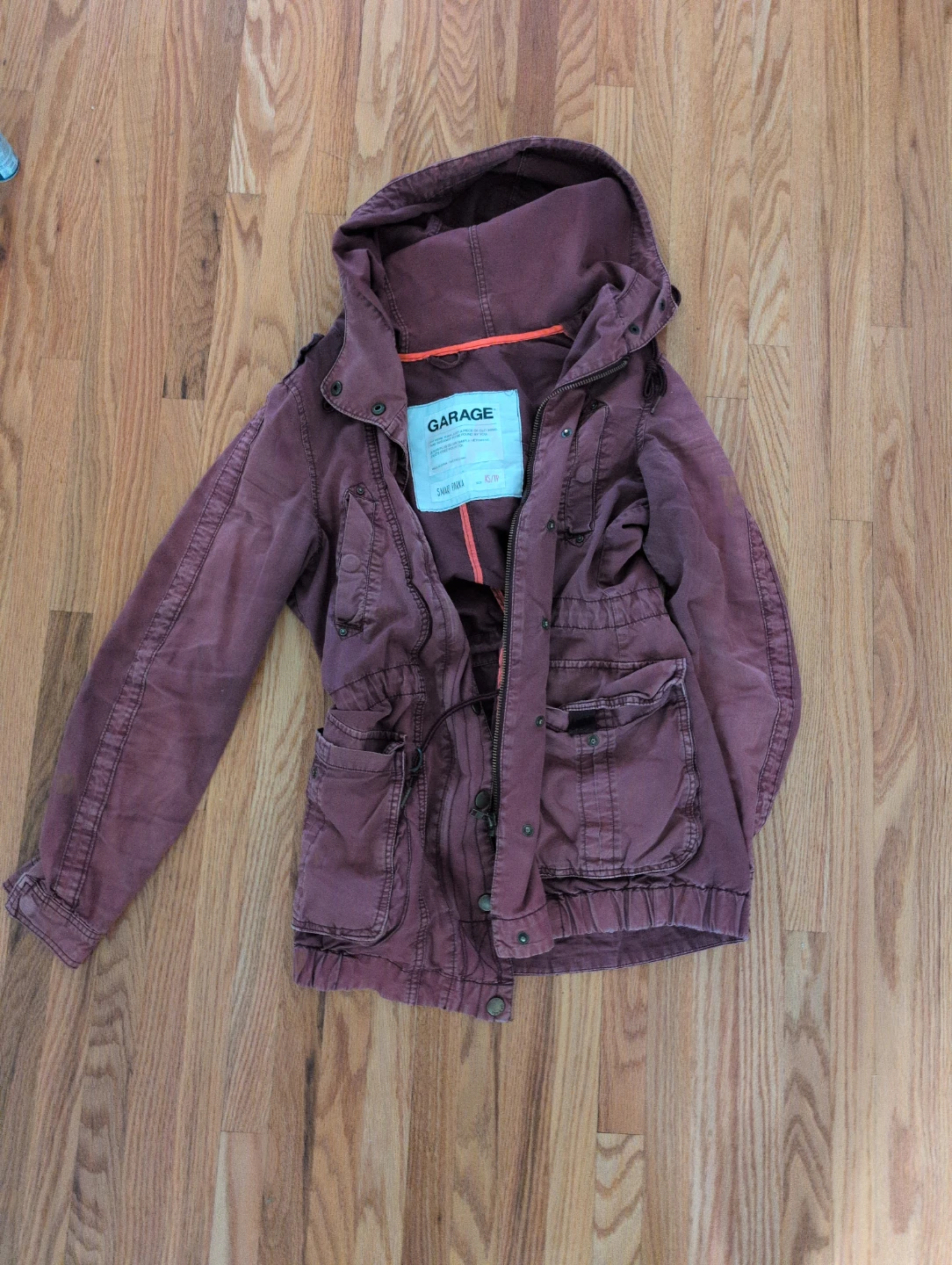 Garage Burgundy Hooded Parka ⚽