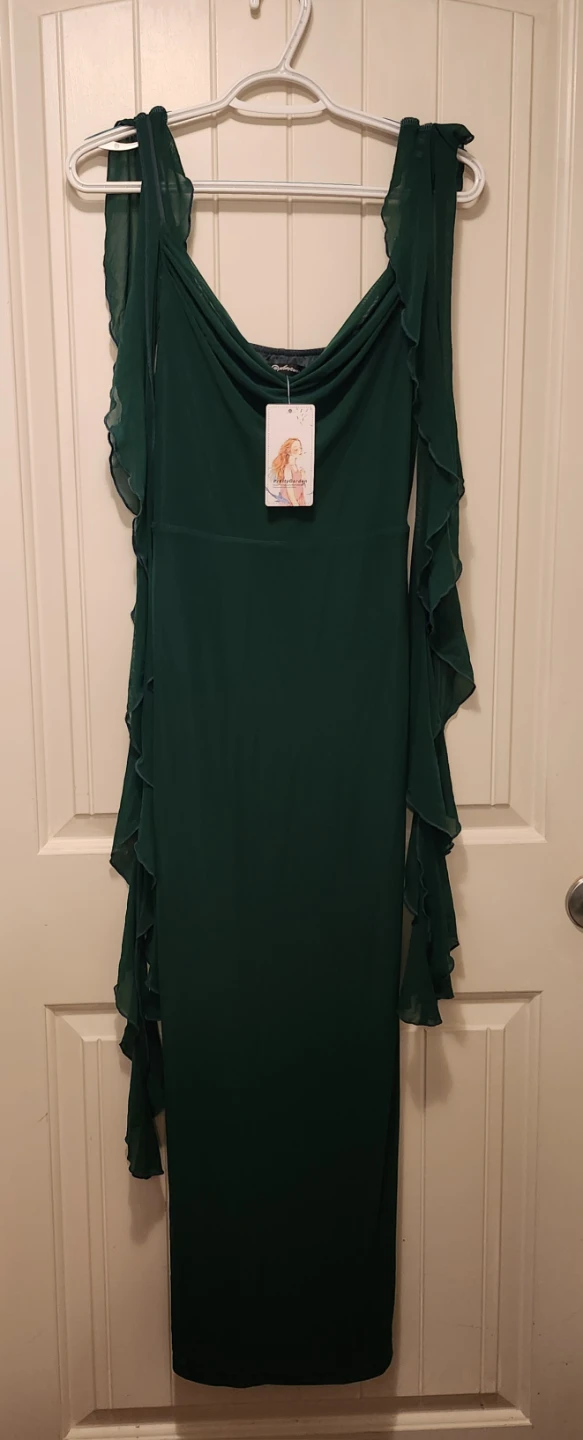 Pretty Garden Dark Green Maxi Dress - photo 2