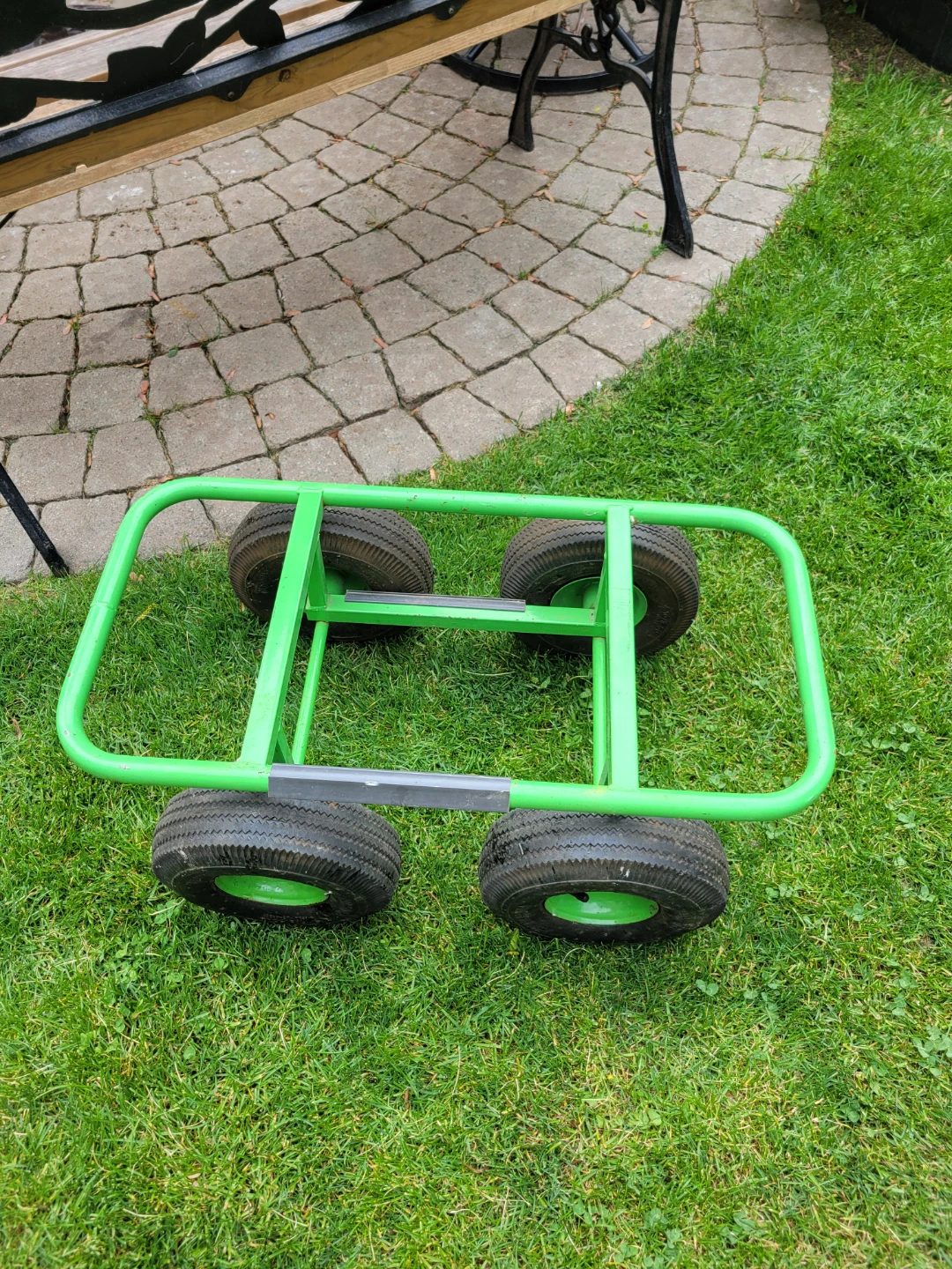 4-WHEEL Green Garden Cart Dolly Hand Truck