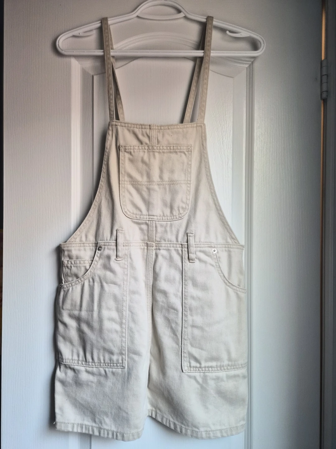 FOREVER21 Cream  Overall Dress