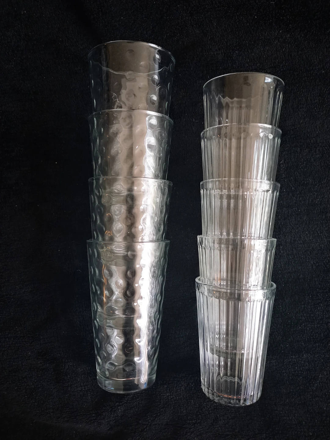 Set of 8 Drinking Glasses - 4 Ribbed, 4 Dimpled⚽ - photo 2
