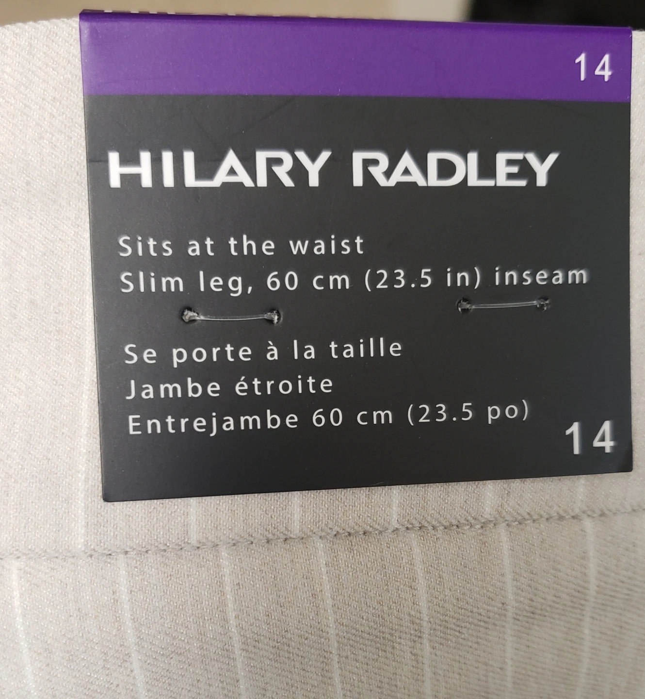 Brand new Women's Hilary Radley Striped Pants Size 14 - photo 2