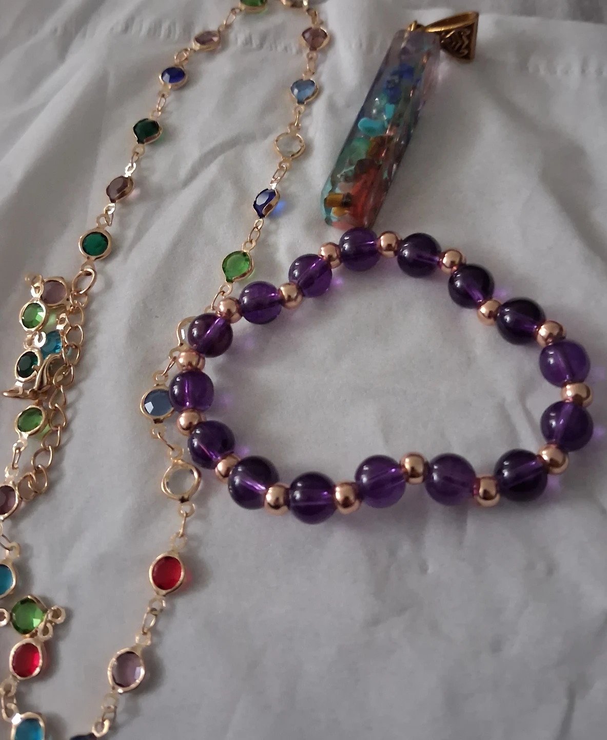 Assorted Gemstone Necklace and Bracelet Set