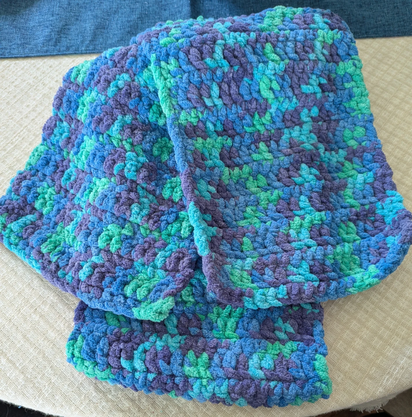 Crocheted Winter Hat and Scarf Set