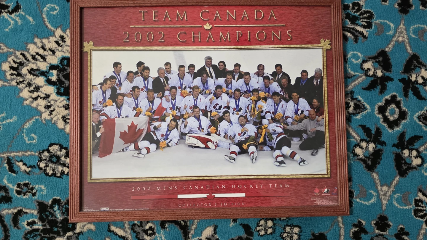 Team Canada 2002 Mens Hockey Champions Framed Print