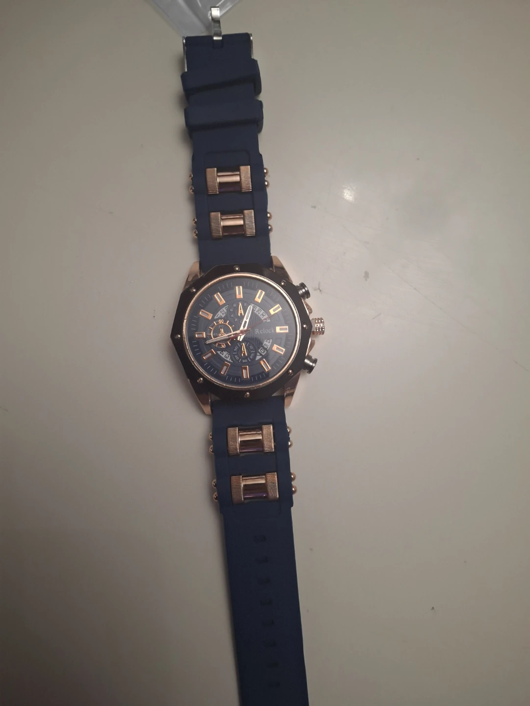 R clock blue and rose gold watch ⚽️ - photo 4