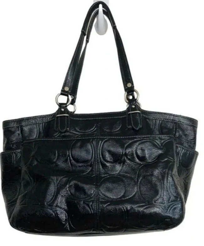 Black Coach Patent Leather Tote Bag - photo 2
