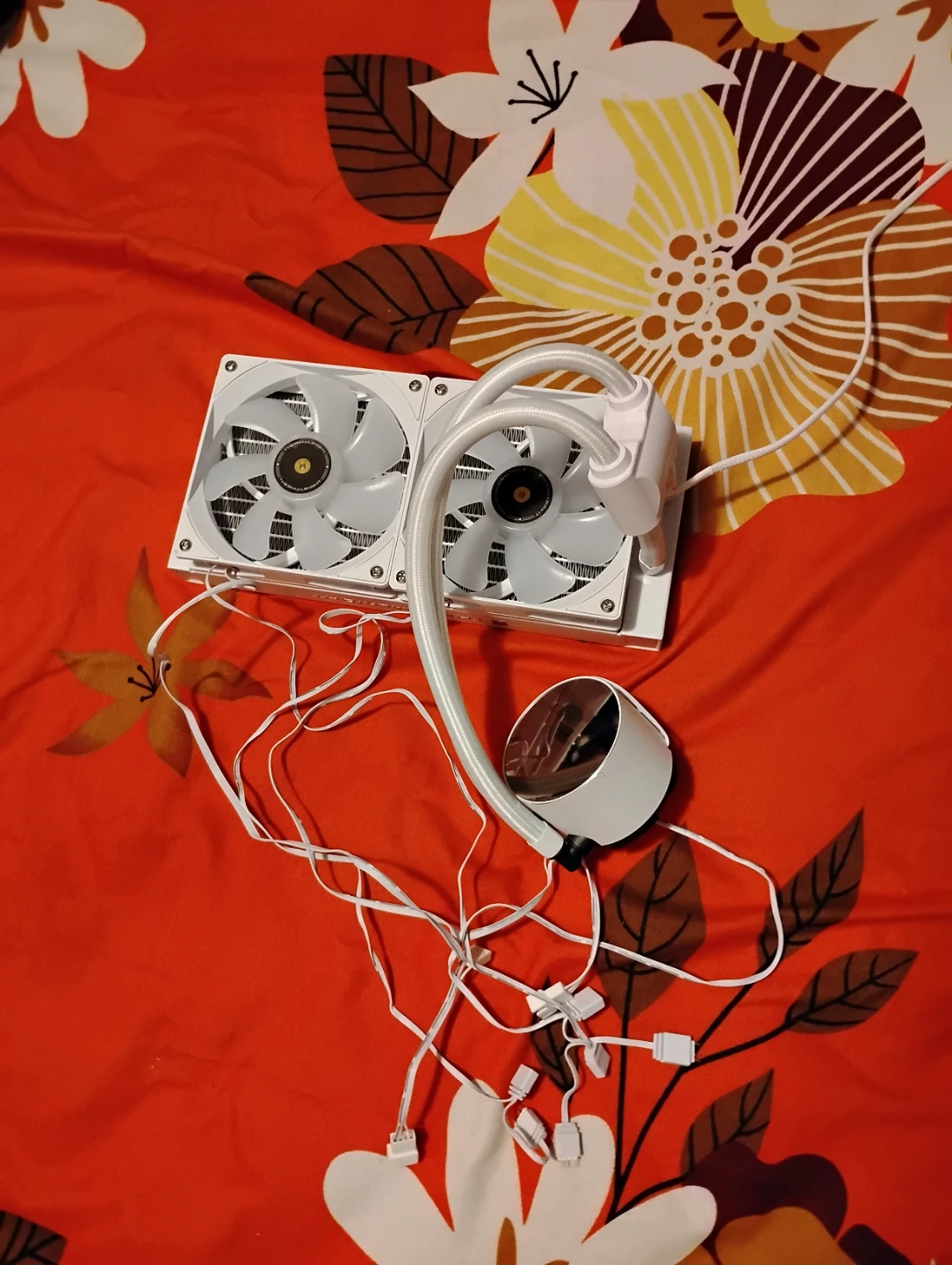 White CPU Cooler  Dual Fans