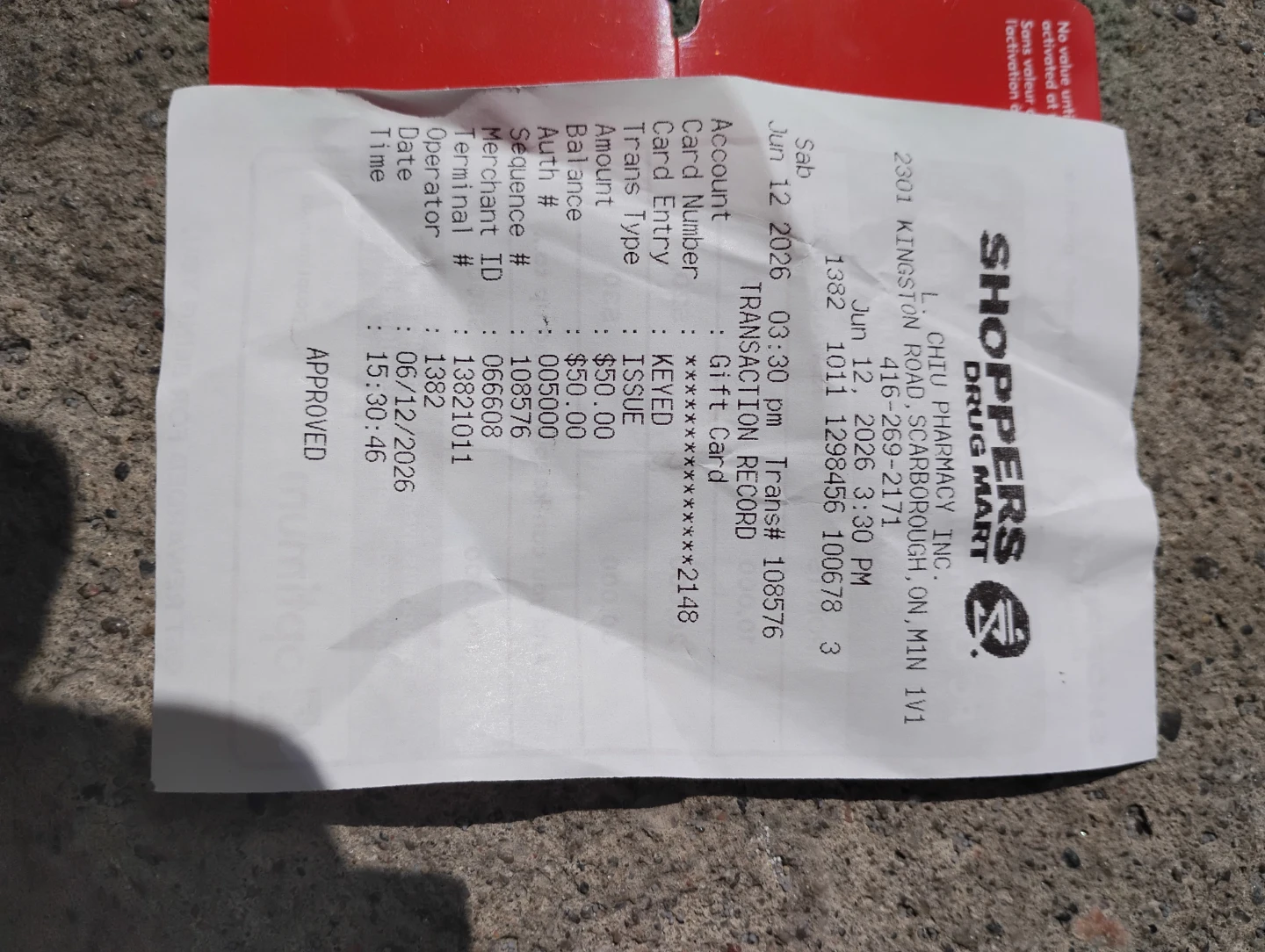 $50 Shoppers Drug Mart Gift Card - photo 2